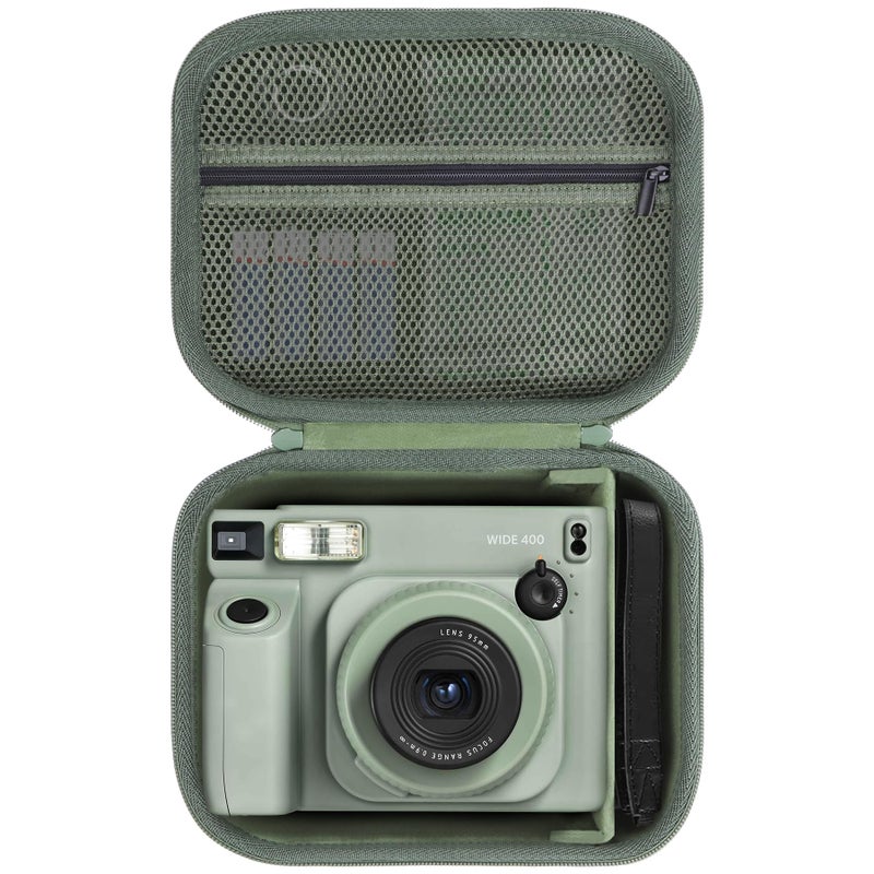 Lebakort Storage Case Compatible with Fujifilm INSTAX Wide 400 Wide 300 Instant Camera Sage Green Case - Image 2