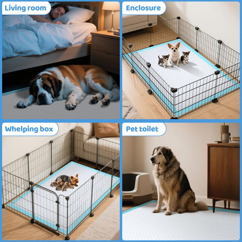 Gimars XXXL Extra Thick 130g Dog Pee Pads 37"x54" â€“ 30 Count, 6-Layer Leak-Proof Puppy Training Pads for Large, Senior, Puppy Dogs, Cats, Rabbits â€“ Indoor, Outdoor, Travel & Crate Use - Image 5