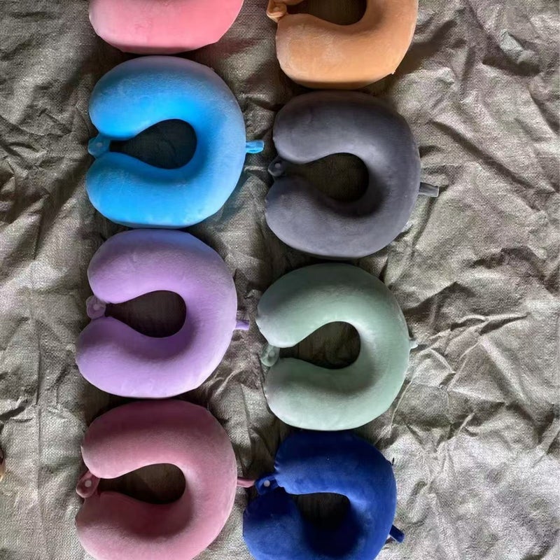 Cartoon Animal U-shaped Pillow Acura U-shaped Pillow Slow Rebound Memory Foam Neck Pillow Car Travel Nap Pillow Memory foam light board (random color) 