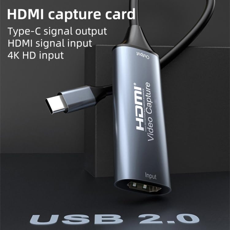 ETZIN Type-C Video Capture Card Adapter 4K Monitoring Recording Game Live Streaming HDMI Capture Input 4K @ 30Hz, Standard Compliant, No Power Supply EPL-1274HVC. - Image 3