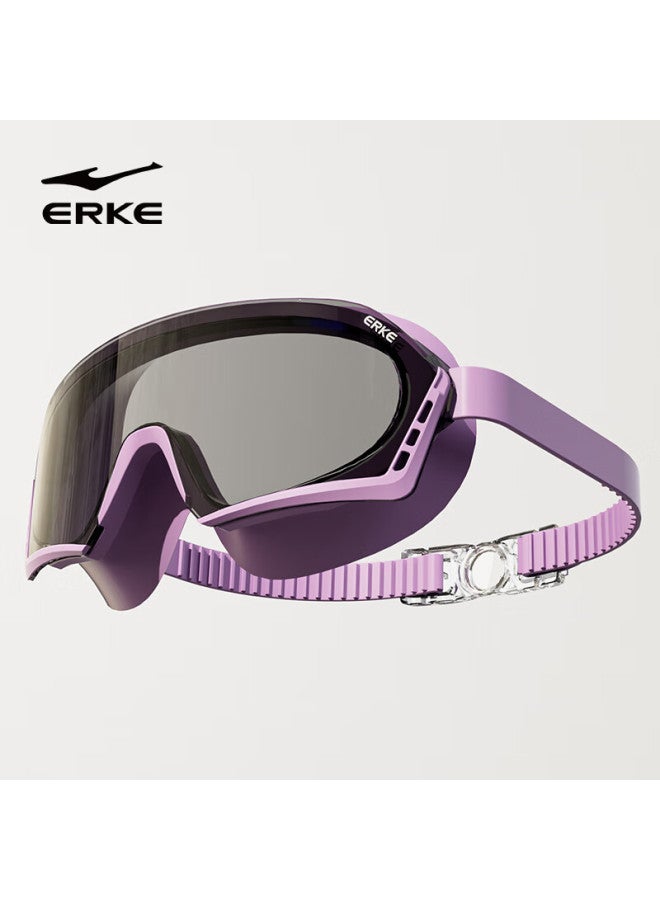 Erke Uni Adult Waterproof Anti-fog High Definition All-match Skiing Plating Swimming Sports Iceberry Purple Plain Mirror - Image 1