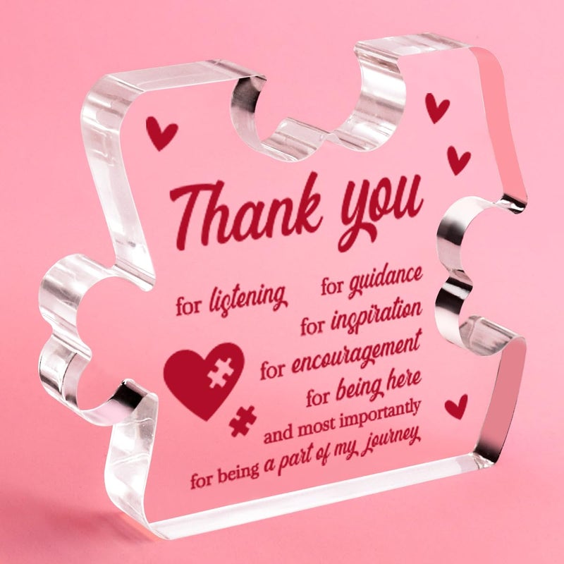 Lodeskee Thank You Gifts for Teacher Appreciation Gifts for Dad Mom Gigi Papa Aunt Teacher Coworker Assistant  Gifts for Teacher's Day Mother's Day Fathers Day Thank You Acrylic Signs  - Image 1