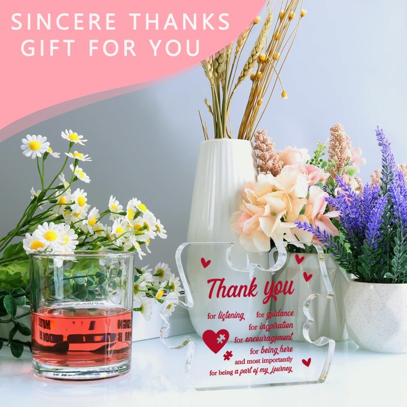 Lodeskee Thank You Gifts for Teacher Appreciation Gifts for Dad Mom Gigi Papa Aunt Teacher Coworker Assistant  Gifts for Teacher's Day Mother's Day Fathers Day Thank You Acrylic Signs  - Image 3