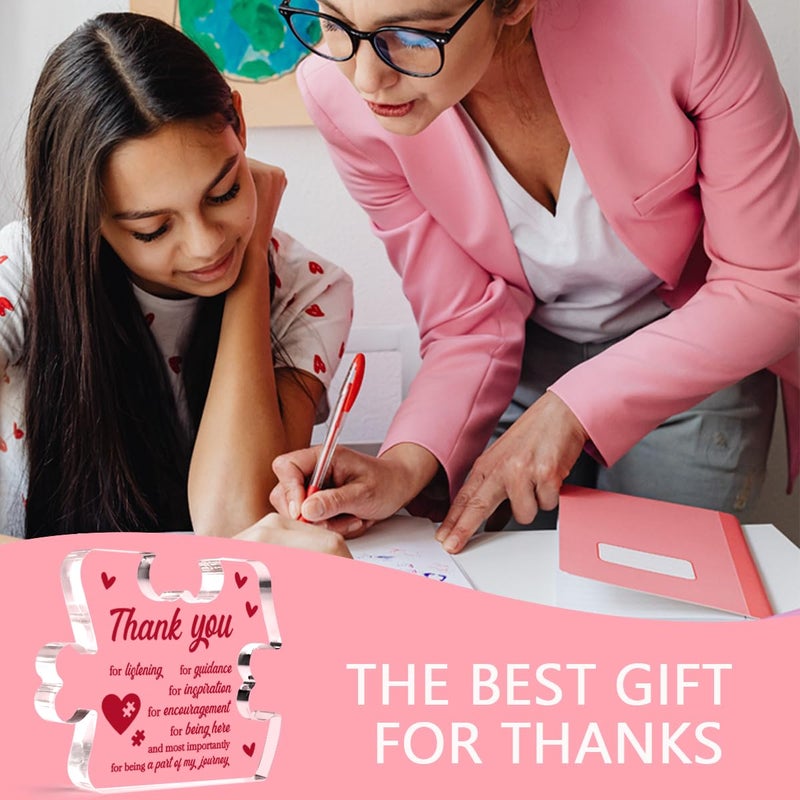 Lodeskee Thank You Gifts for Teacher Appreciation Gifts for Dad Mom Gigi Papa Aunt Teacher Coworker Assistant  Gifts for Teacher's Day Mother's Day Fathers Day Thank You Acrylic Signs  - Image 5