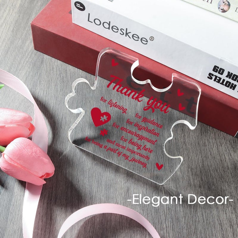 Lodeskee Thank You Gifts for Teacher Appreciation Gifts for Dad Mom Gigi Papa Aunt Teacher Coworker Assistant  Gifts for Teacher's Day Mother's Day Fathers Day Thank You Acrylic Signs  - Image 4