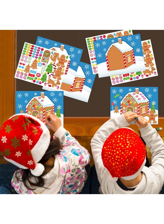 jollylife 32PCS Make-a-Gingerbread House Stickers for Kids - Christmas Party Game/Craft/Activity/Favor/Supplies - 16 Finished Products - Image 4