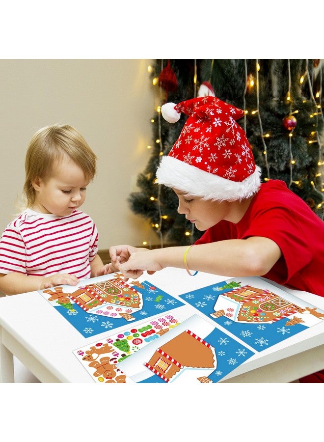 jollylife 32PCS Make-a-Gingerbread House Stickers for Kids - Christmas Party Game/Craft/Activity/Favor/Supplies - 16 Finished Products - Image 5