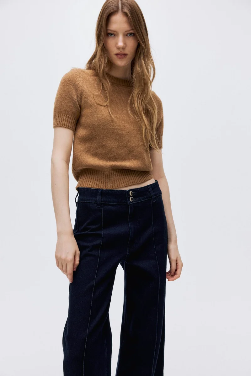 H&M Wide High Ankle Jeans