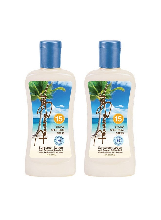 panama jack Sunscreen Suntan Lotion Spf 15 Broad Spectrum Uva/Uvb Protection Paba Paraben Gluten & Cruelty Free Water Resistant (80 Minutes) 6 Fl Oz - Image 1