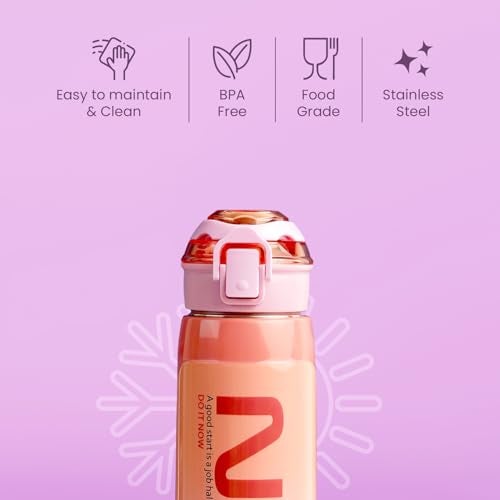Nayasa Turbo Water Bottle 730ml | BPA Free Plastic | Leak Proof Push Button Cap | School, Office Use | Black - Image 4