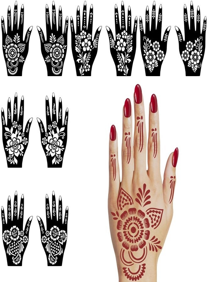 Komstec Traditional Mehndi Stencil Sticker Combo Pack for Wedding, Haldi & Festival - Image 5