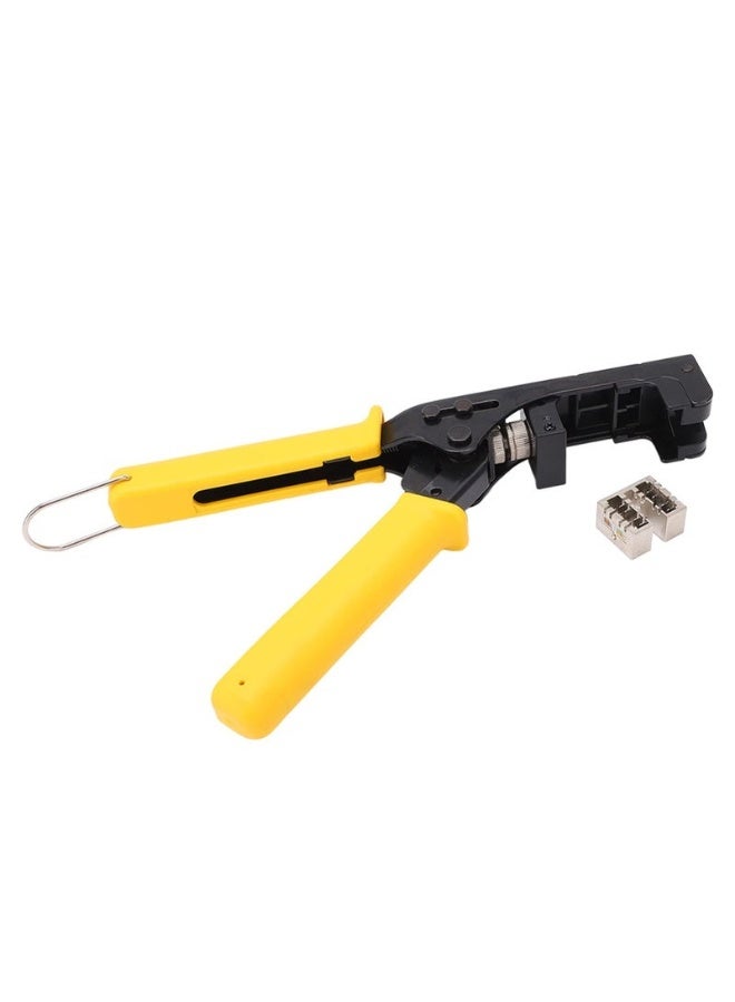 Reacon Steel Ratcheting Crimper Tool For 180 Degree RJ45 Keystone Jacks Termination Tool With PP Heat Handle - Image 4