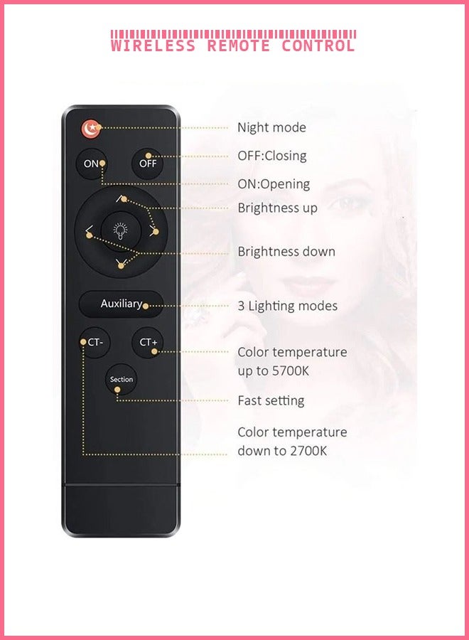 18-inch Dimmable LED Ring Light with 2.1m Tripod Stand, Remote Control & 3 Phone Holders – Adjustable Brightness for Makeup, Photography, YouTube, TikTok, Vlogging, Live Streaming, Video Recording – Perfect for Camera, Smartphone, Professional Studio Lighting - Image 4