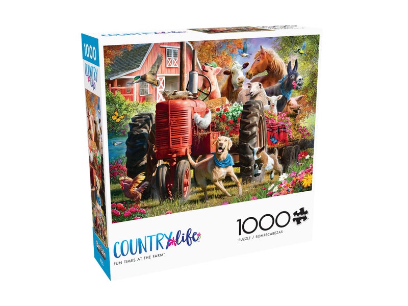 Buffalo Games - Larry Jones - Fun Times at The Farm - 1000 Piece Jigsaw Puzzle for Adults -Challenging Puzzle Perfect for Game Nights - Finished Size is 26.75 x 19.75 - Image 3