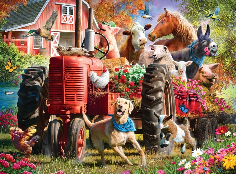 Buffalo Games - Larry Jones - Fun Times at The Farm - 1000 Piece Jigsaw Puzzle for Adults -Challenging Puzzle Perfect for Game Nights - Finished Size is 26.75 x 19.75 - Image 1