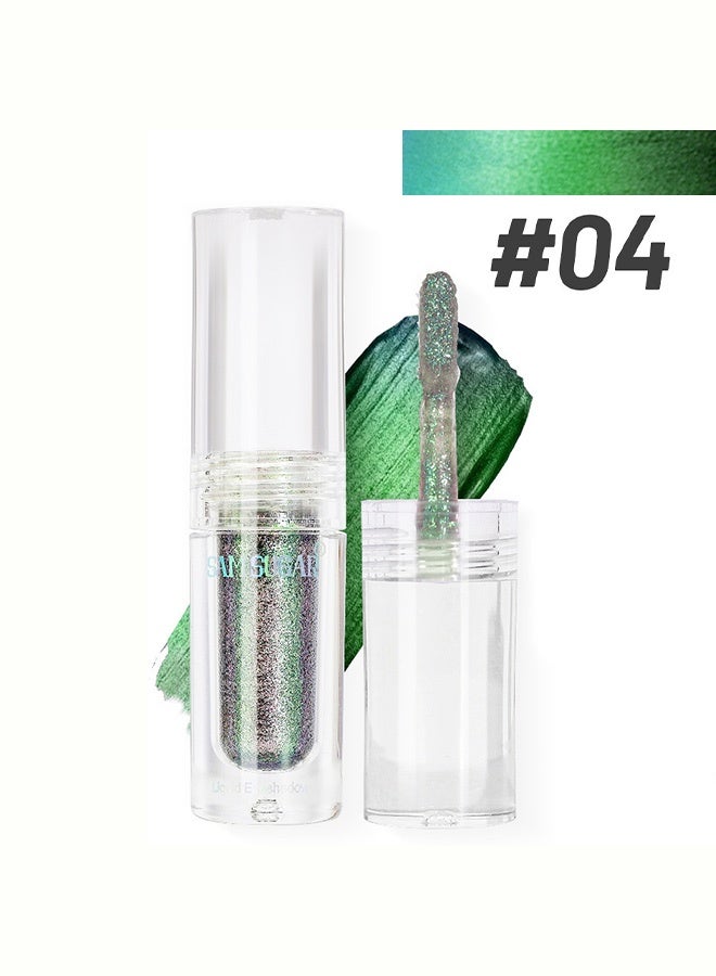 SAM SUGAR Multi-Chrome Liquid Eyeshadow, Long-Lasting Chameleon Glitter Eyeshadow, Buildable Holographic Shimmer Makeup for Eyes & Face #04 - Image 2