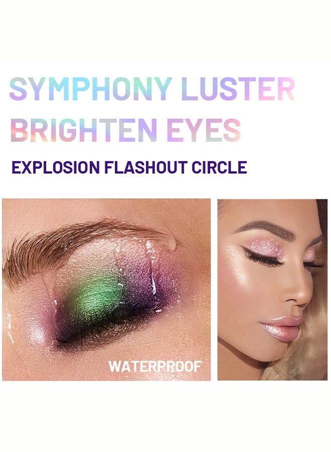 SAM SUGAR Multi-Chrome Liquid Eyeshadow, Long-Lasting Chameleon Glitter Eyeshadow, Buildable Holographic Shimmer Makeup for Eyes & Face #04 - Image 4