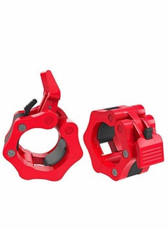 Y&D Pair of 2" inch ABS Locking Collars Clamp Hook Grip w/Quick Release Secure Snap Latch For Standard Olympic Barbells  - Image 2