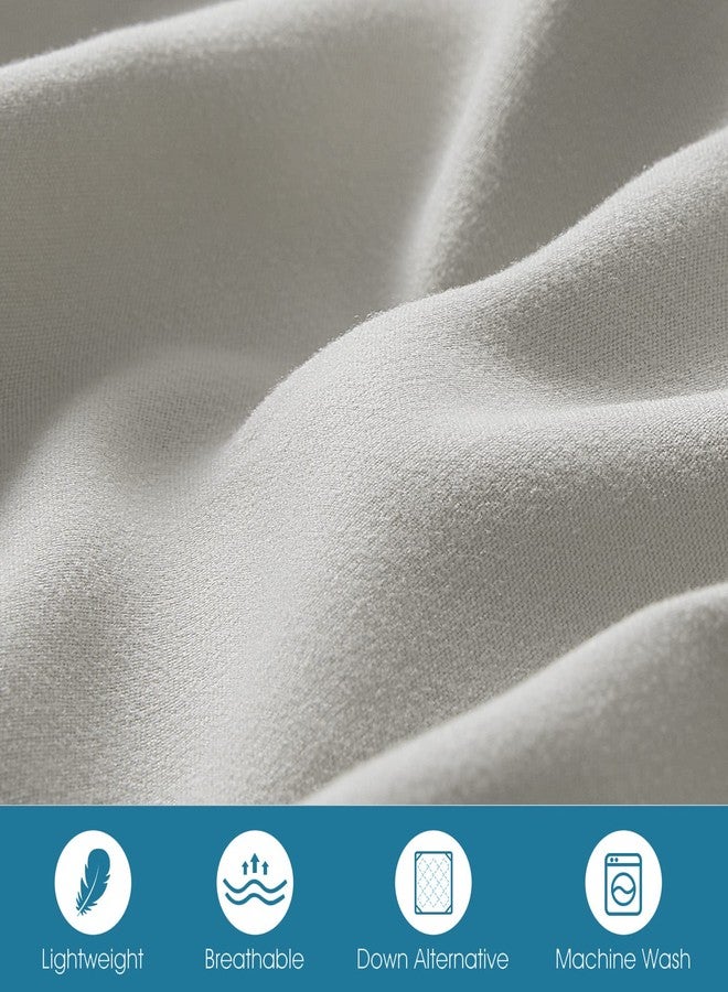 BYSURE Seersucker Quick-Dry Summer Comforter Set 3 Pieces(Grey, Queen), Non Plastered on Skin When Sweat, Breathable Lightweight Bedding for Hot Sleeper & Night Flashes - Image 5