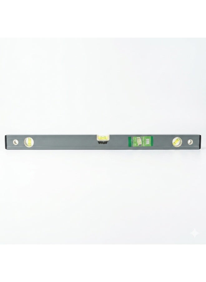 WULF 30 Inch Aluminum Spirit Level with 3 Bubble Vials, Heavy Duty Measuring Level Tool for Construction, Carpentry, Wall Alignment, DIY Projects & Professional Workshop Use - Image 1