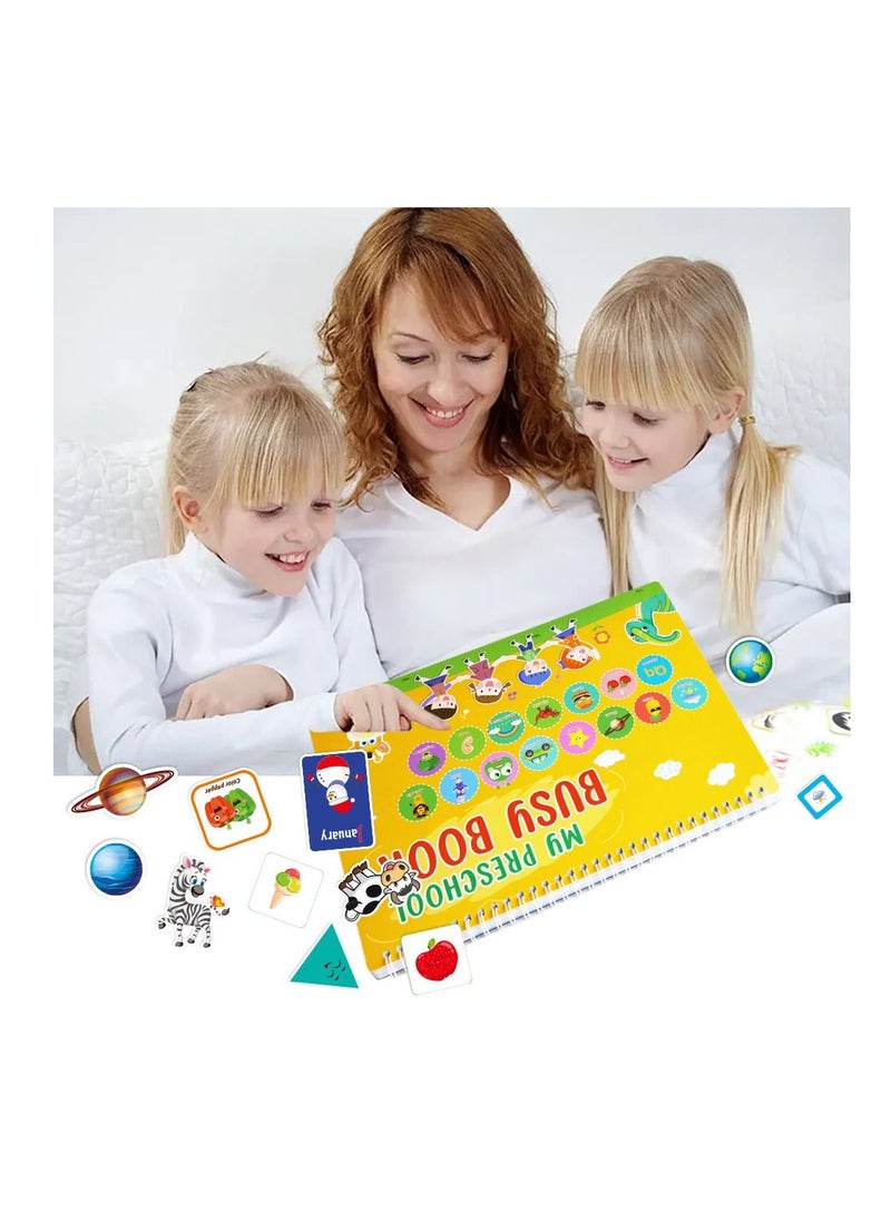 Children's Busy Book Velcro Stickers Repeatedly Sticker Books for  Toddlers Early Childhood Education