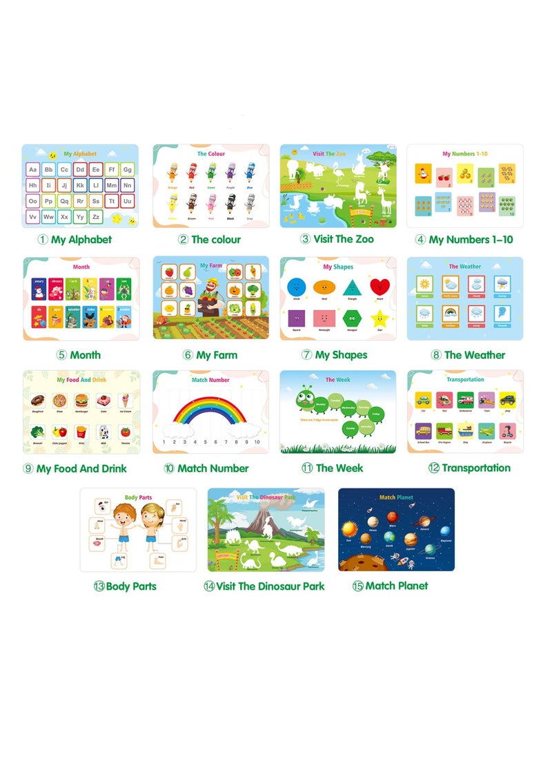 Children's Busy Book Velcro Stickers Repeatedly Sticker Books for  Toddlers Early Childhood Education