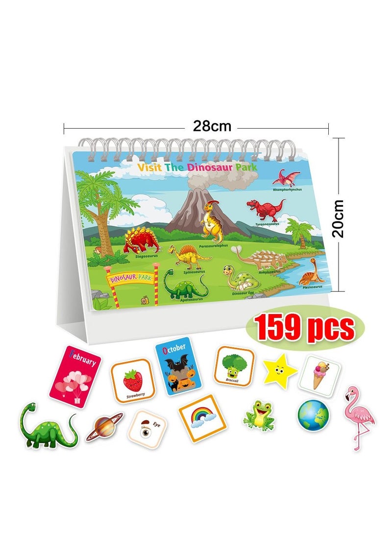 Children's Busy Book Velcro Stickers Repeatedly Sticker Books for  Toddlers Early Childhood Education