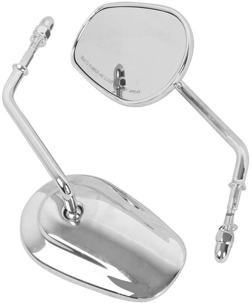 VPZMT 8mm Teardrop Rearview Mirrors Compatible with Harley Davidson Road King CVO Road Street Tri Glide Freewheeler Street XG500 XG750 Sportster XL883 1200 Softail Street Bob (Sliver) - Image 3