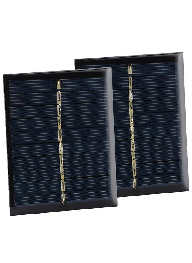 Thoraya 2pcs/ Set 0.5W 5V Polysilicon Solar Panel Charging Board fot Home DIY Projects Toys Battery Chargers  - Image 2