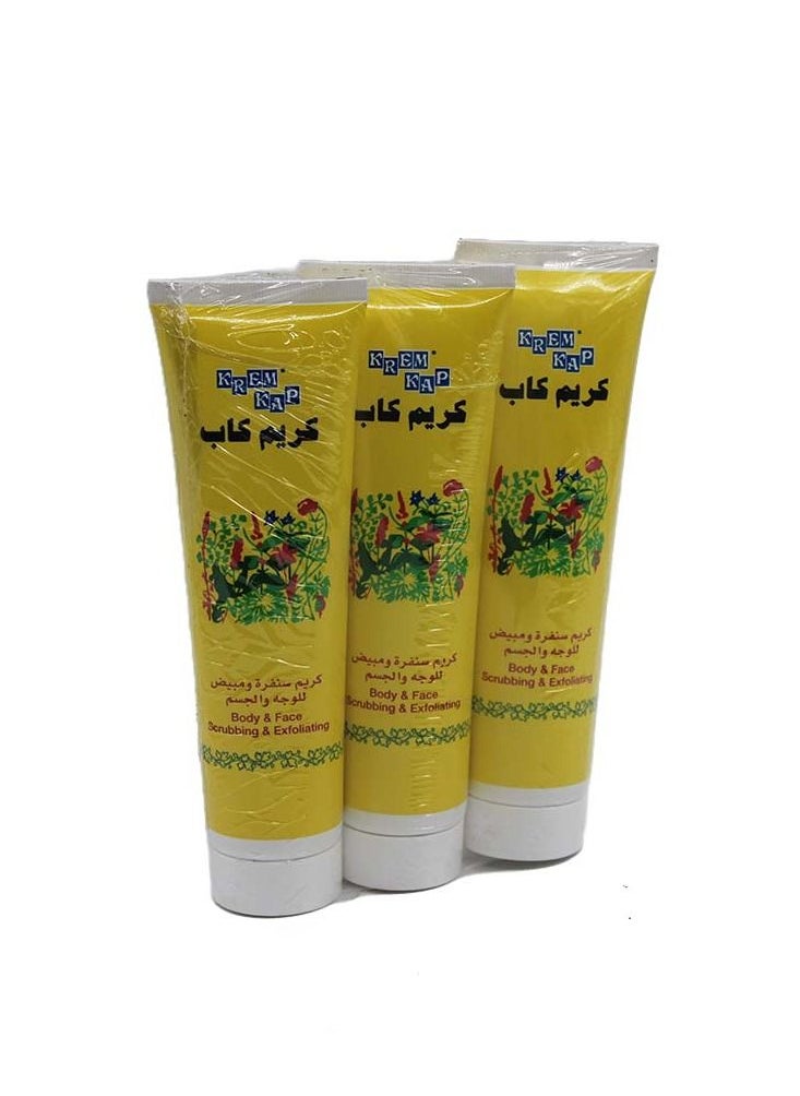 KREM KAP Krem Kap Body and  Face Scrub and Whitening Cream 150 Ml - 3 pcs  - Image 1