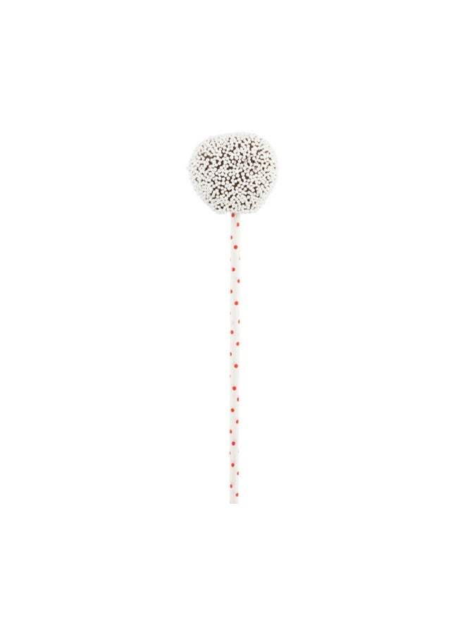 Restaurantware 5.9 Inch Cake Pop Sticks, 100 Polka-Dotted Lollipop Sticks - Sturdy Design, Disposable, Red Paper Sucker Sticks, For Cake Pops Lollipops, Candy Melt, Cookie, Desserts  - Image 2
