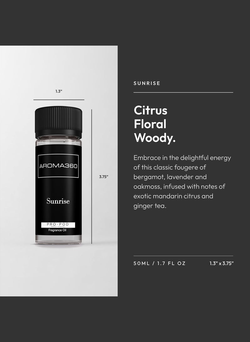 AROMA360 Sunrise Pro-Pod Oil Blend - Hotel Inspired for Luxury Essential Oil Diffusers - Aromatherapy Scent Diffuser Oil - Grapefruit, Tangerine, and Ginger - Image 3