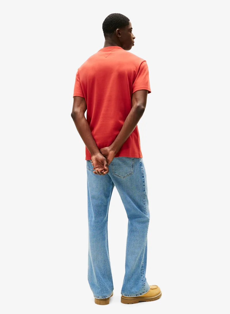 تومي جينز تيشيرت بياقة دائرية بطبعة جرافيك أبليك