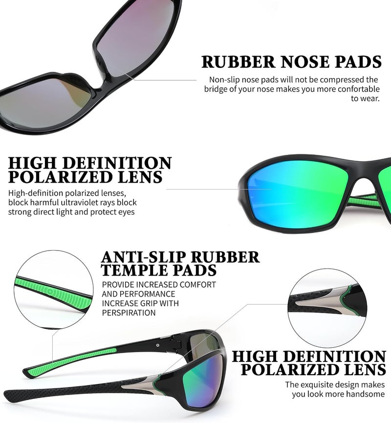 FEISEDY Single & bulk storage compatible FEISEDY Polarized Sports Sunglasses For Men Women Night Driving Cycling Fishing Glasses B2674 All climate suitability - Image 5
