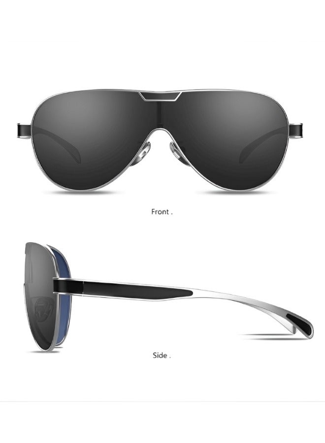 REOCLE Men's Polarized Sunglasses Oversized Retro Aviator Sunglasses Lightweight Sunglasses with UV400 Protection & Al-Mg Metal Frame - Image 3