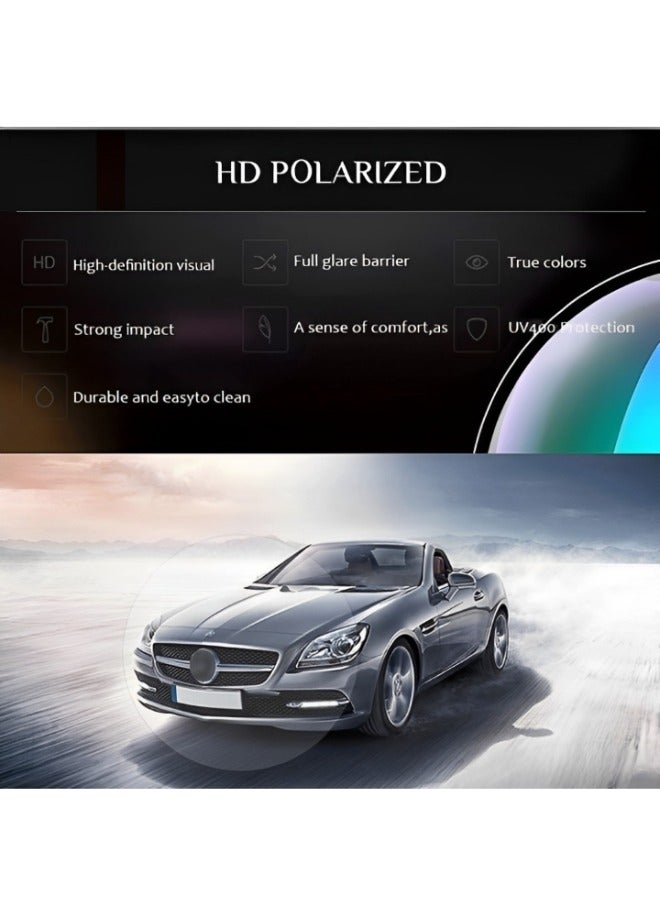 REOCLE Men's Polarized Sunglasses Oversized Retro Aviator Sunglasses Lightweight Sunglasses with UV400 Protection & Al-Mg Metal Frame - Image 4