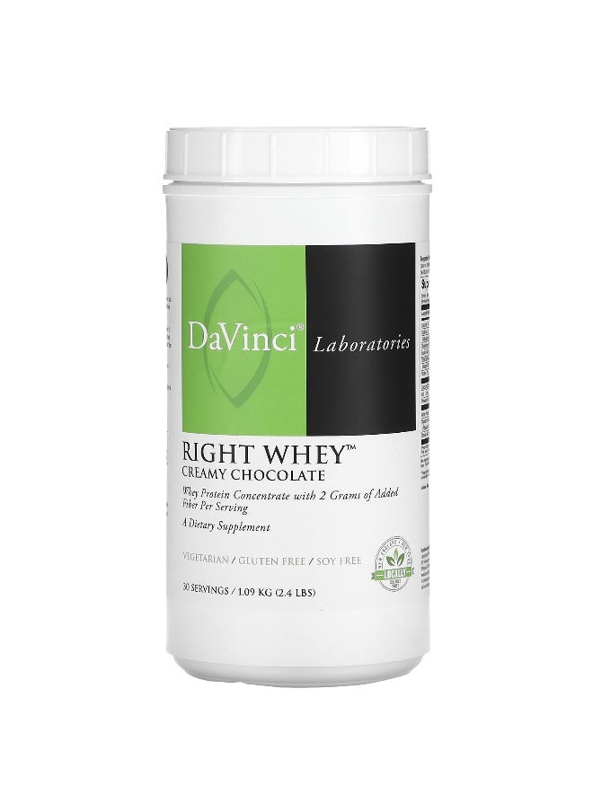 DaVinci Laboratories DaVinci Laboratories, Right Whey, Creamy Chocolate, 2.4 lbs (1.09 kg)  - Image 1