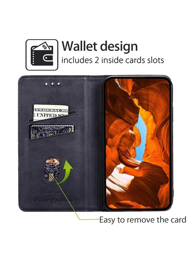 اس-توب جراب لهاتف Motorola Edge 50 5G جراب هاتف من الجلد المغناطيسي بنسيج البقر - Image 2