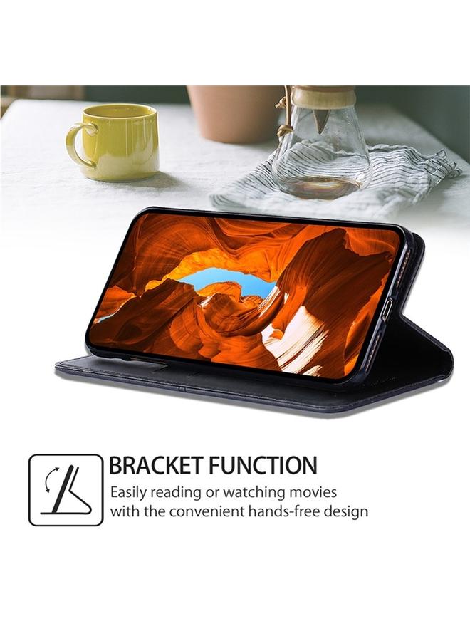 اس-توب جراب لهاتف Motorola Edge 50 5G جراب هاتف من الجلد المغناطيسي بنسيج البقر - Image 3