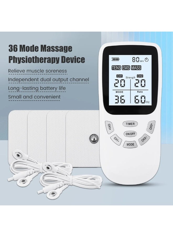 NexusTek Portable TENS EMS Massager 36 Modes | Relieve Neck Stiffness, Back Pain & Muscle Tension | Home Full-Body Physiotherapy Device - Image 2