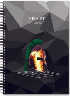 Le Color A5 Notebook Checkered 200 pages Helmet Polygonal  - Image 1