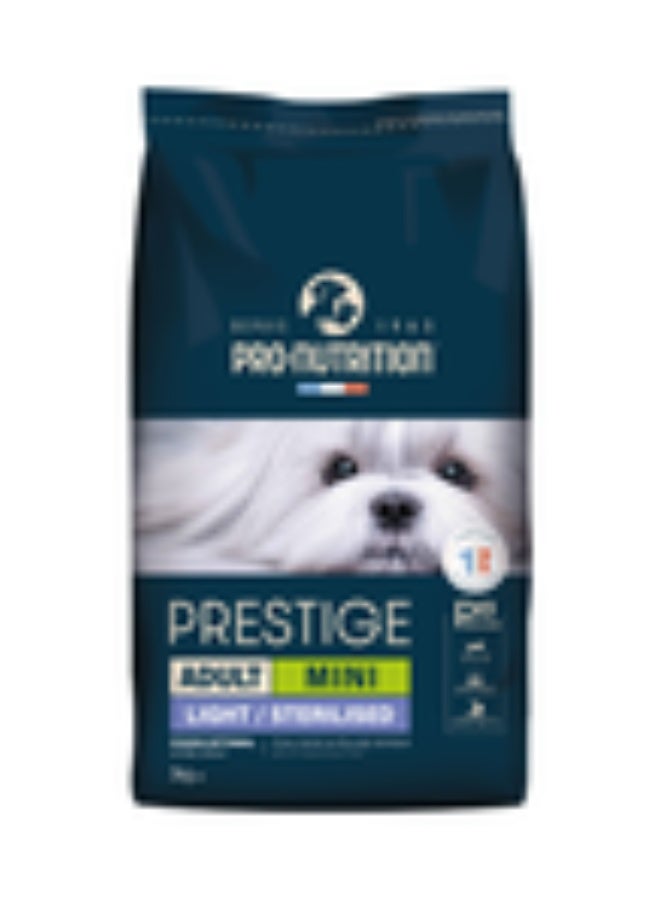 Pro Nutrition Prestige Dog Adult Mini Light & Sterilised 3kg | Low-Fat Dry Dog Food for Weight Control | Supports Digestion, Lean Muscles & Vitality - Image 1