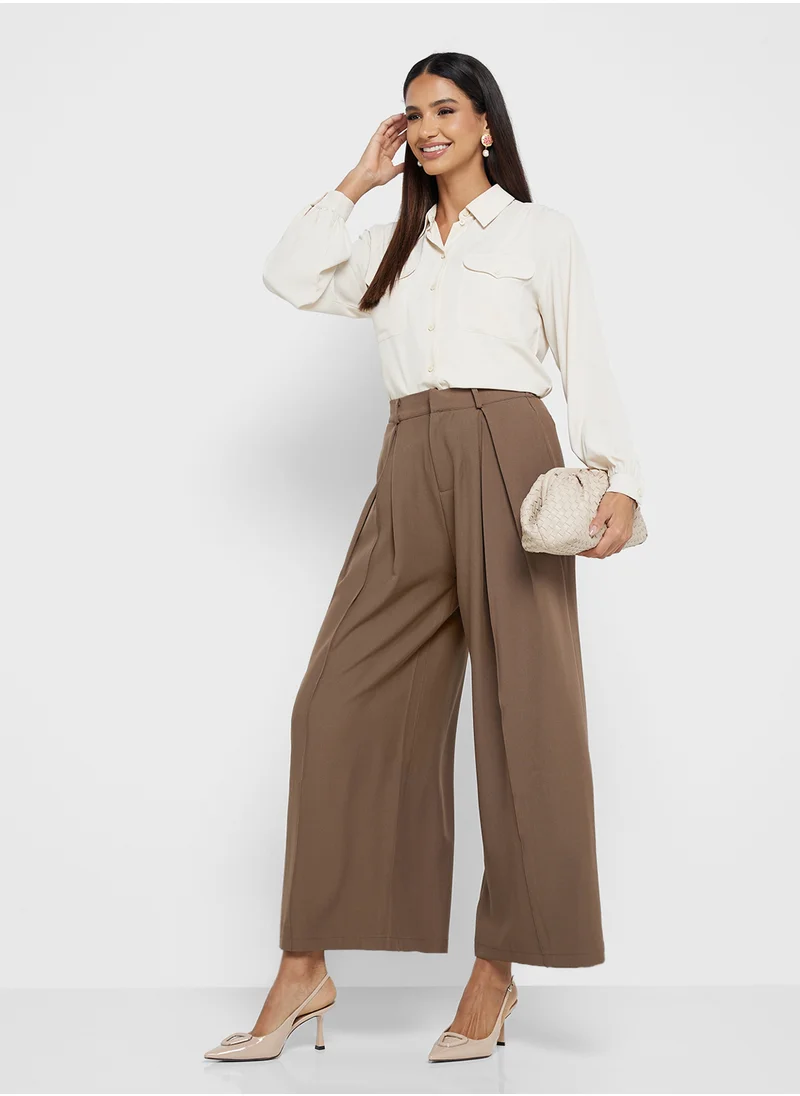 ايلا High Waist Wide Leg Pants