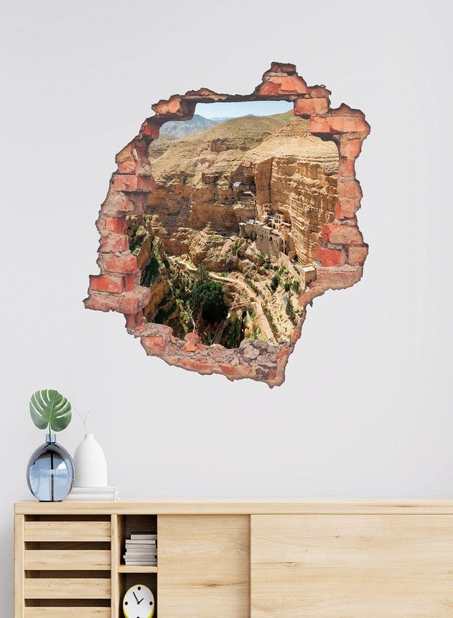 CVANU Hole Brick Mountain Path 3D Look Eye-Catching Wall Sticker Self-Adhesive Vinyl for Home/Office Decor Item Multicolour Size (75CM X 90CM)_C36 - Image 3