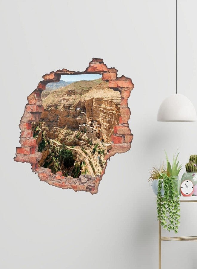 CVANU Hole Brick Mountain Path 3D Look Eye-Catching Wall Sticker Self-Adhesive Vinyl for Home/Office Decor Item Multicolour Size (75CM X 90CM)_C36 - Image 2