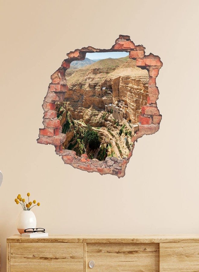 CVANU Hole Brick Mountain Path 3D Look Eye-Catching Wall Sticker Self-Adhesive Vinyl for Home/Office Decor Item Multicolour Size (75CM X 90CM)_C36 - Image 4