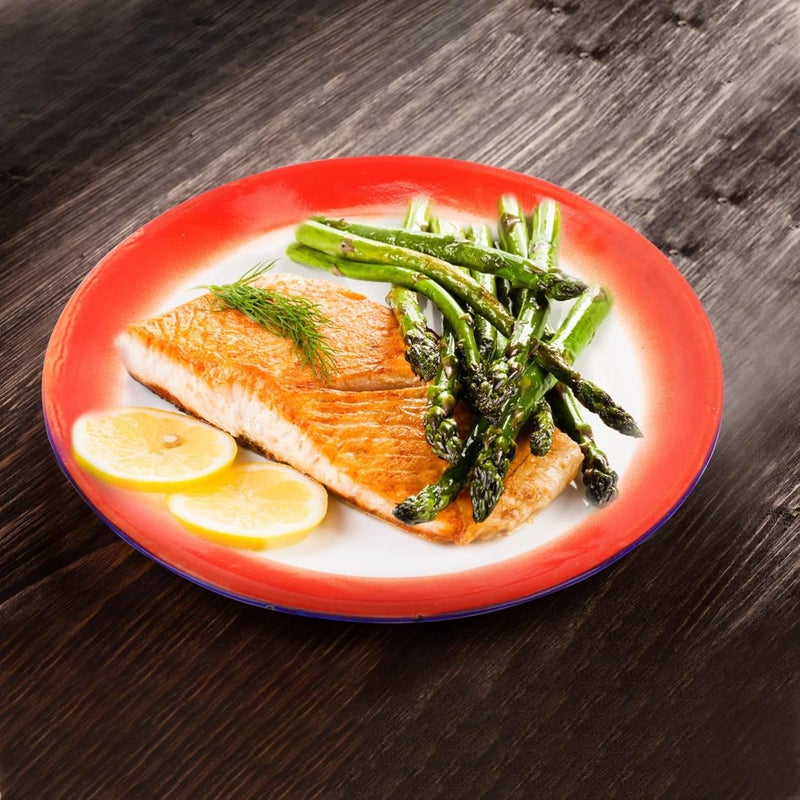 Hemoton طبق فواكه قديم من هيموتون 3 قطع، طبق تقديم فواكه مينا، طبق سلطة قديم، طبق غسيل مينا، طبق تقديم مينا قديم 20 سم 8 بوصة - Image 2