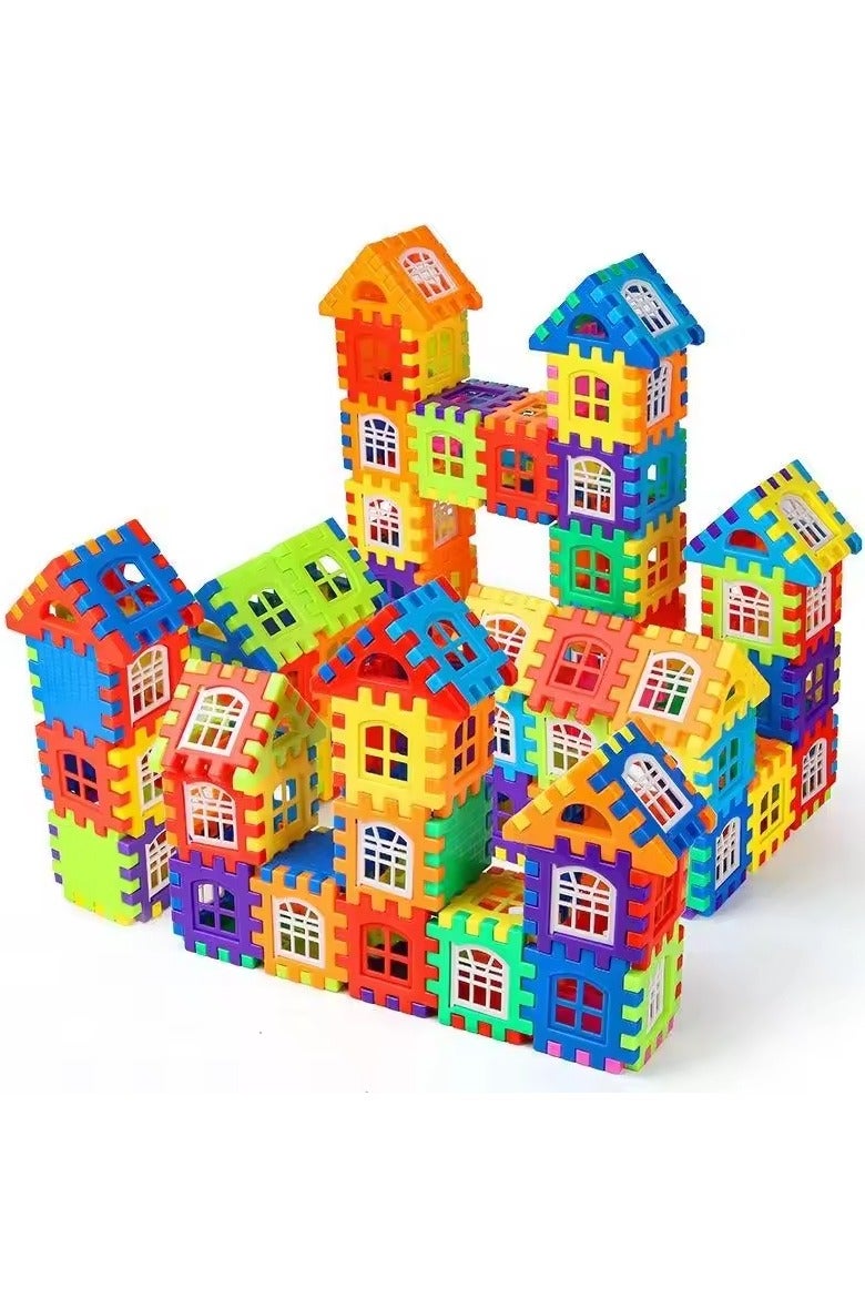 STEM Building Blocks Toy Set for Kids – 140 Colorful 3D Pieces | Safe Large Plastic Construction Puzzle | Educational Toy for Toddlers & Preschoolers - Image 1