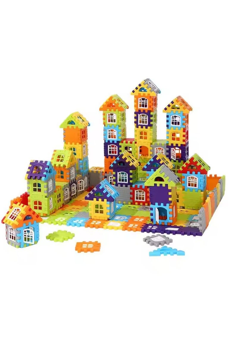 STEM Building Blocks Toy Set for Kids – 140 Colorful 3D Pieces | Safe Large Plastic Construction Puzzle | Educational Toy for Toddlers & Preschoolers - Image 2
