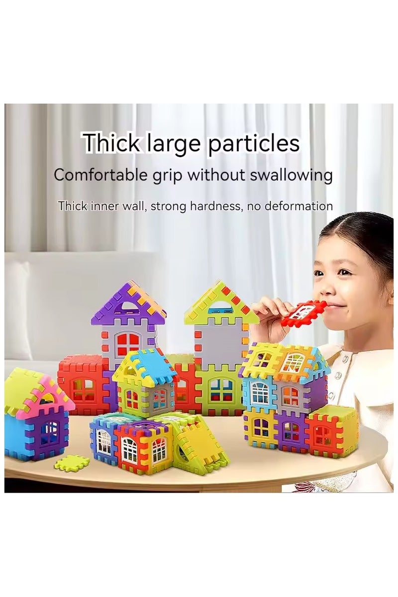 STEM Building Blocks Toy Set for Kids – 140 Colorful 3D Pieces | Safe Large Plastic Construction Puzzle | Educational Toy for Toddlers & Preschoolers - Image 3